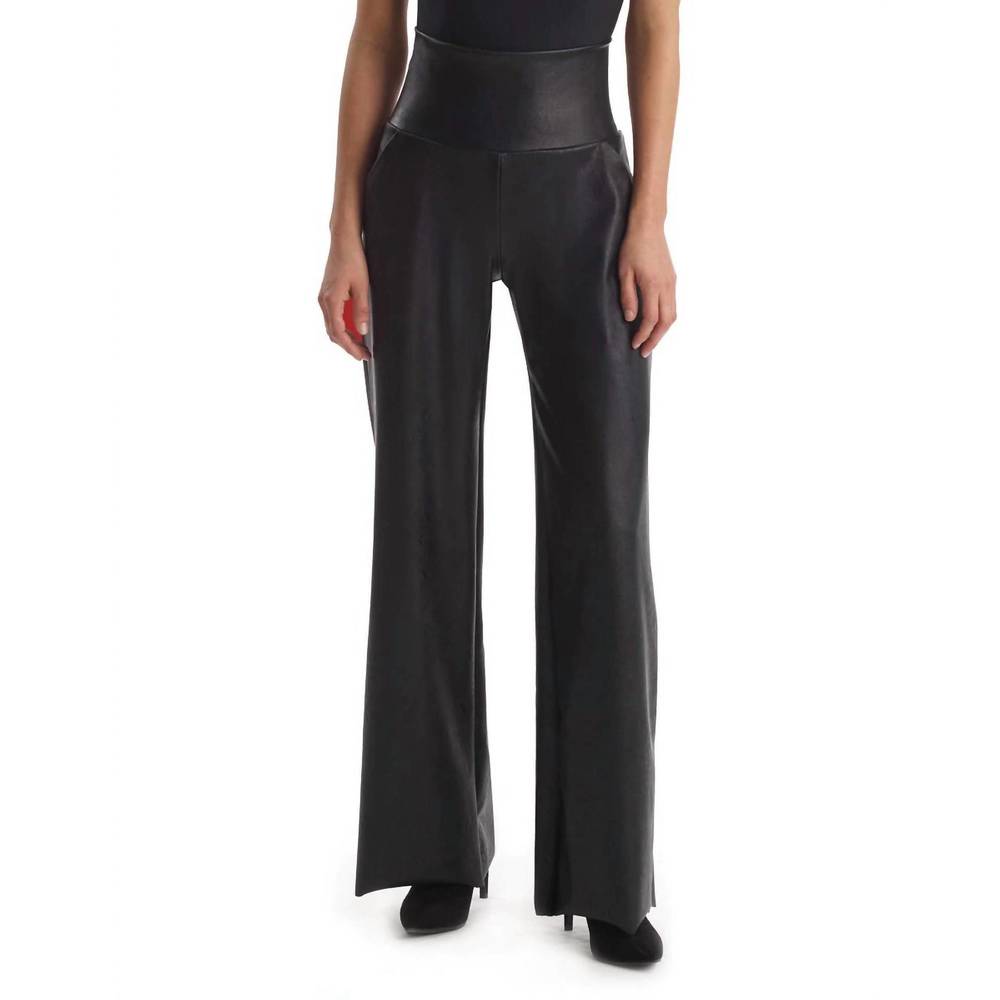 NWOT COMMANDO faux leather wide leg pant in black